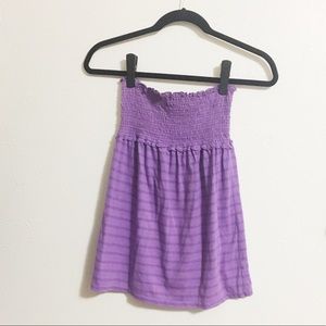 Striped Smocked Tube Top by Charlotte Russe
